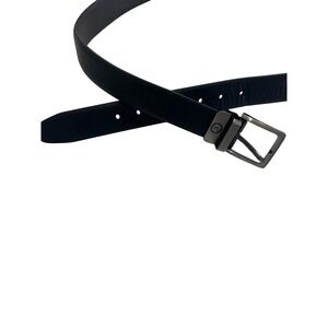 Chaps Mens Black  Belt XL 34-36 Gunmetal Buckle 12CH010006